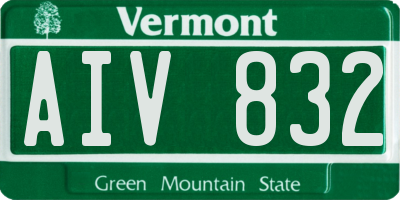 VT license plate AIV832