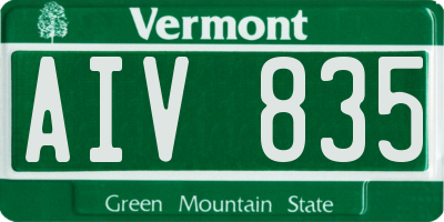 VT license plate AIV835