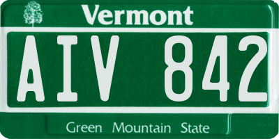 VT license plate AIV842