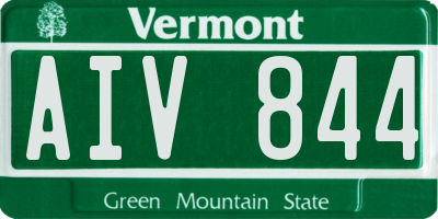 VT license plate AIV844