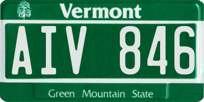 VT license plate AIV846