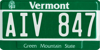 VT license plate AIV847