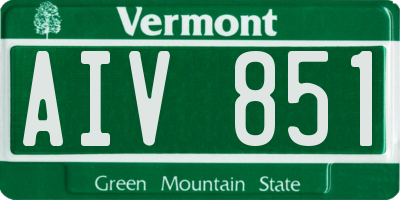 VT license plate AIV851