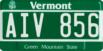 VT license plate AIV856