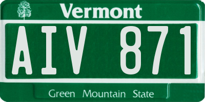 VT license plate AIV871