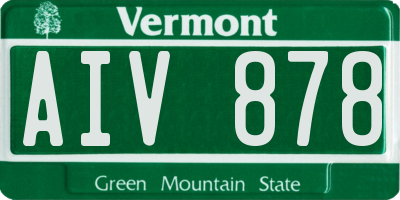 VT license plate AIV878
