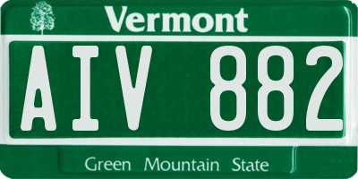VT license plate AIV882
