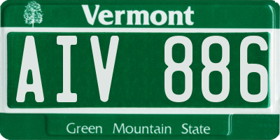 VT license plate AIV886