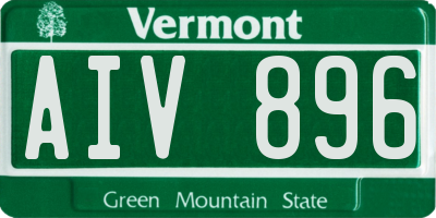 VT license plate AIV896