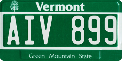 VT license plate AIV899