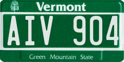VT license plate AIV904