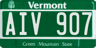 VT license plate AIV907