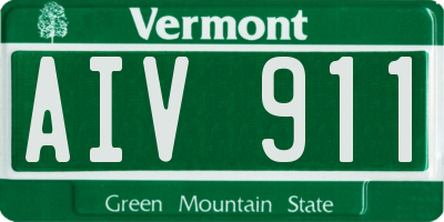 VT license plate AIV911