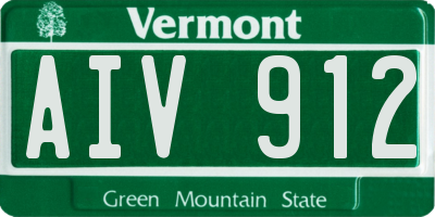 VT license plate AIV912