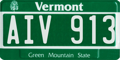 VT license plate AIV913