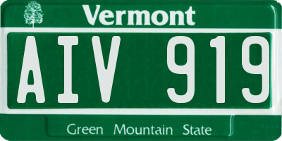 VT license plate AIV919