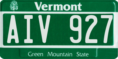 VT license plate AIV927