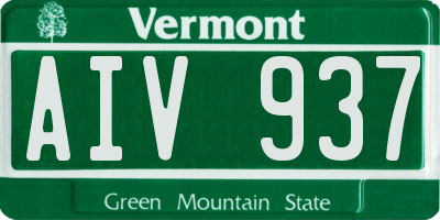 VT license plate AIV937