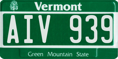 VT license plate AIV939
