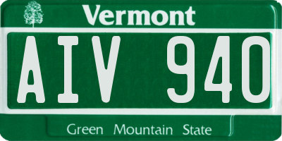 VT license plate AIV940
