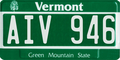 VT license plate AIV946