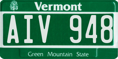 VT license plate AIV948