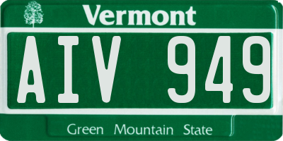 VT license plate AIV949