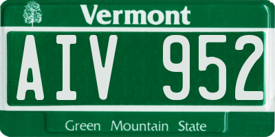VT license plate AIV952