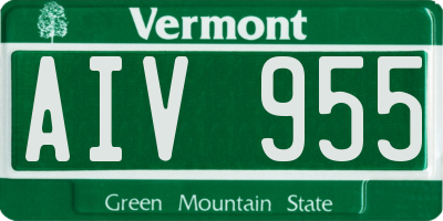 VT license plate AIV955