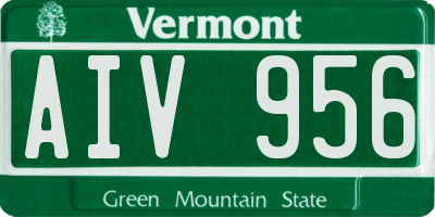 VT license plate AIV956