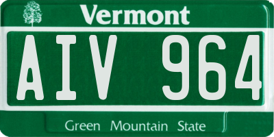VT license plate AIV964