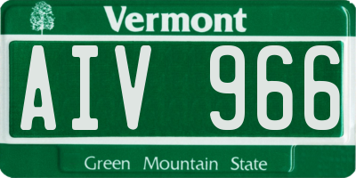 VT license plate AIV966