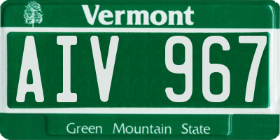 VT license plate AIV967
