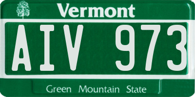VT license plate AIV973