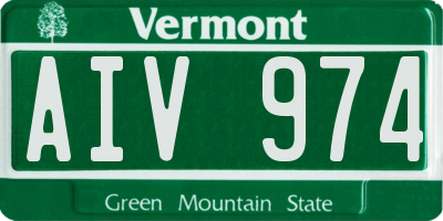 VT license plate AIV974