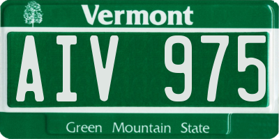 VT license plate AIV975