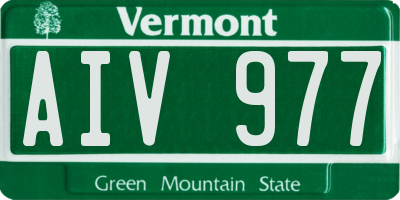 VT license plate AIV977