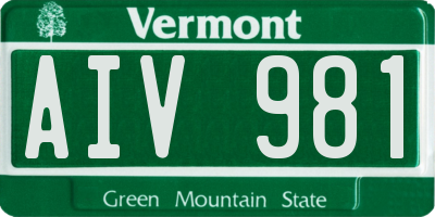 VT license plate AIV981