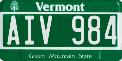VT license plate AIV984