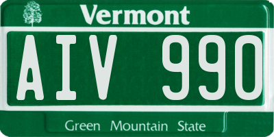 VT license plate AIV990