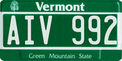 VT license plate AIV992
