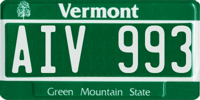 VT license plate AIV993