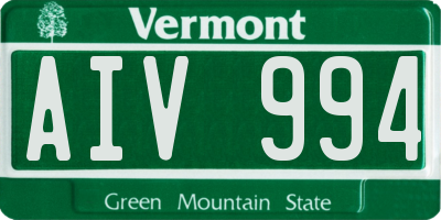 VT license plate AIV994