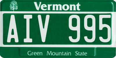 VT license plate AIV995