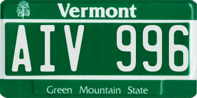 VT license plate AIV996