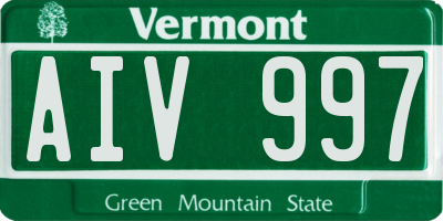 VT license plate AIV997