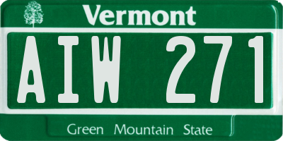 VT license plate AIW271