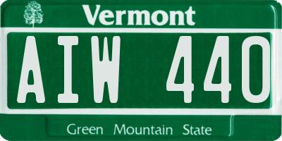 VT license plate AIW440