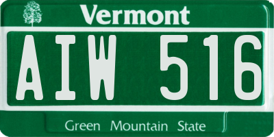 VT license plate AIW516
