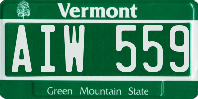 VT license plate AIW559